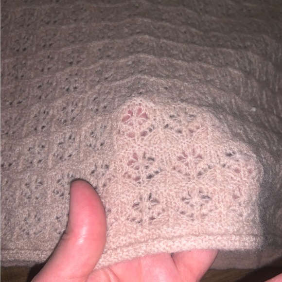 Zara knit sweater midi skirt blush M winter spring elastic waist boho winter - Picture 4 of 6